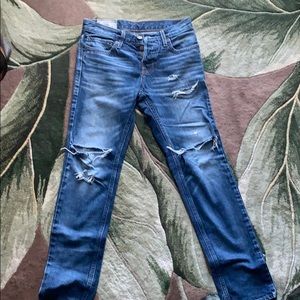 Distressed Hollister Button Up Jeans